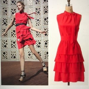 Anthropologie girls from savoy oska ruffled dress